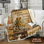 Vintage Butterfly Sunflower As For Me And My House Personalized Blanket