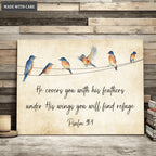 He Covers You With His Feathers Wall Art