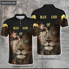 Man Of God Lion Polo Shirt