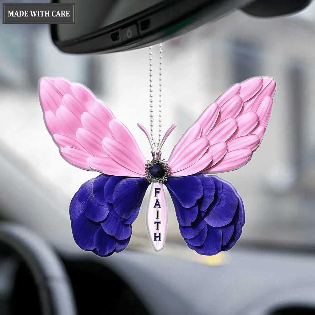 Butterfly Petal Flower Faith Ornament