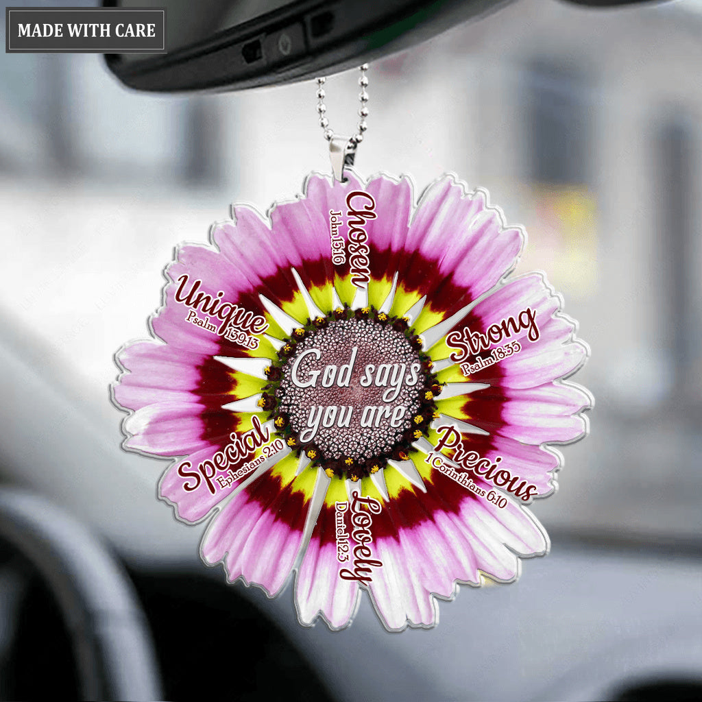 Mix Daisy God Says You Are Ornament