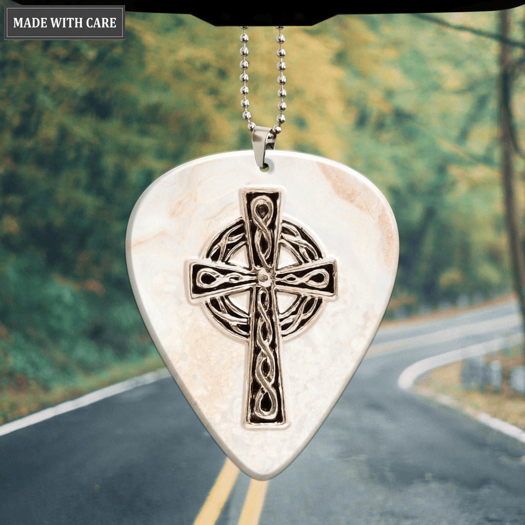 Guitar Pick Celtic Cross Ornament
