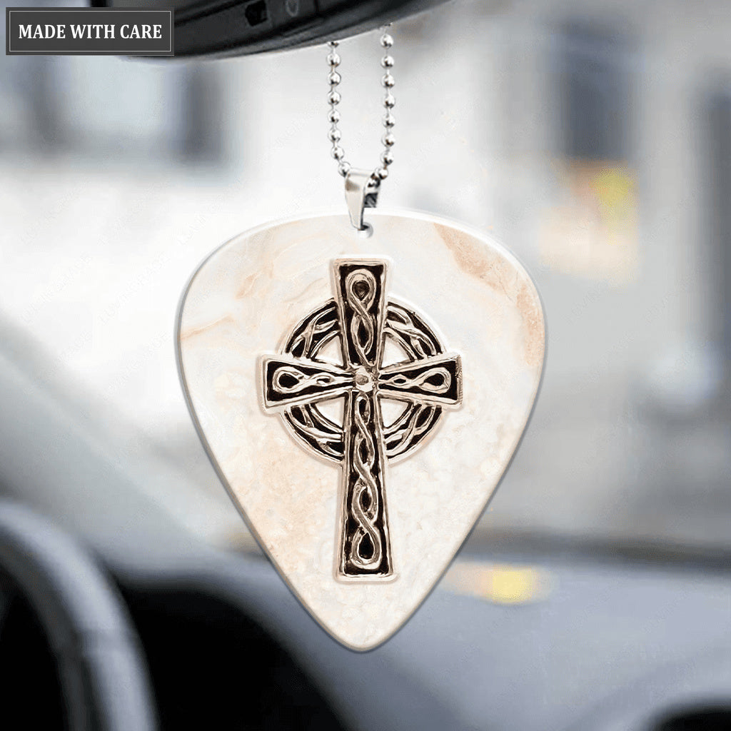 Guitar Pick Celtic Cross Ornament