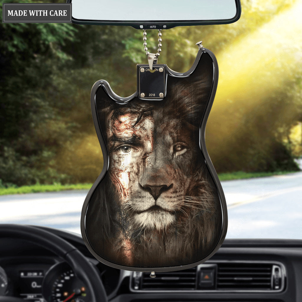 Jesus Lion Face Guitar Ornament