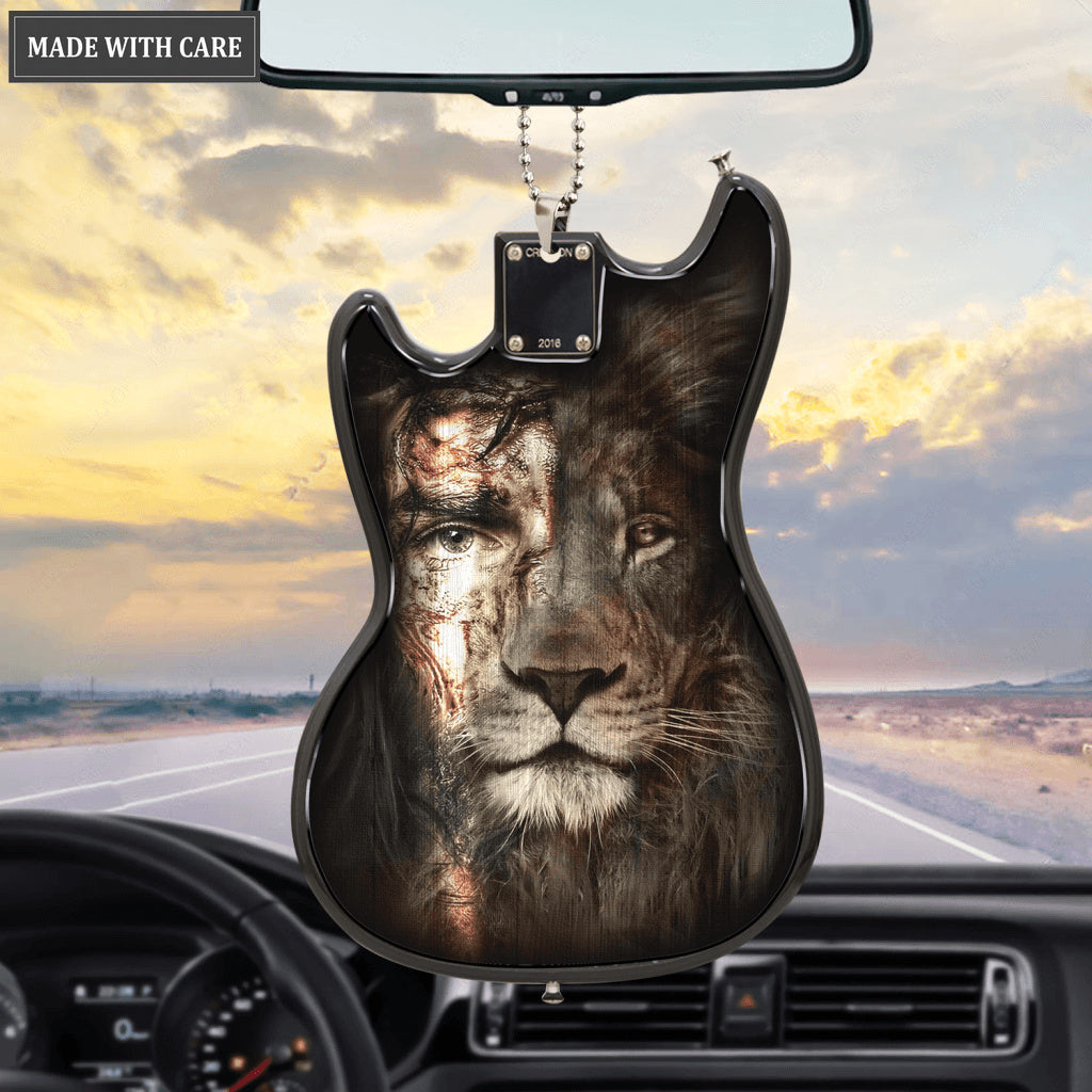 Jesus Lion Face Guitar Ornament