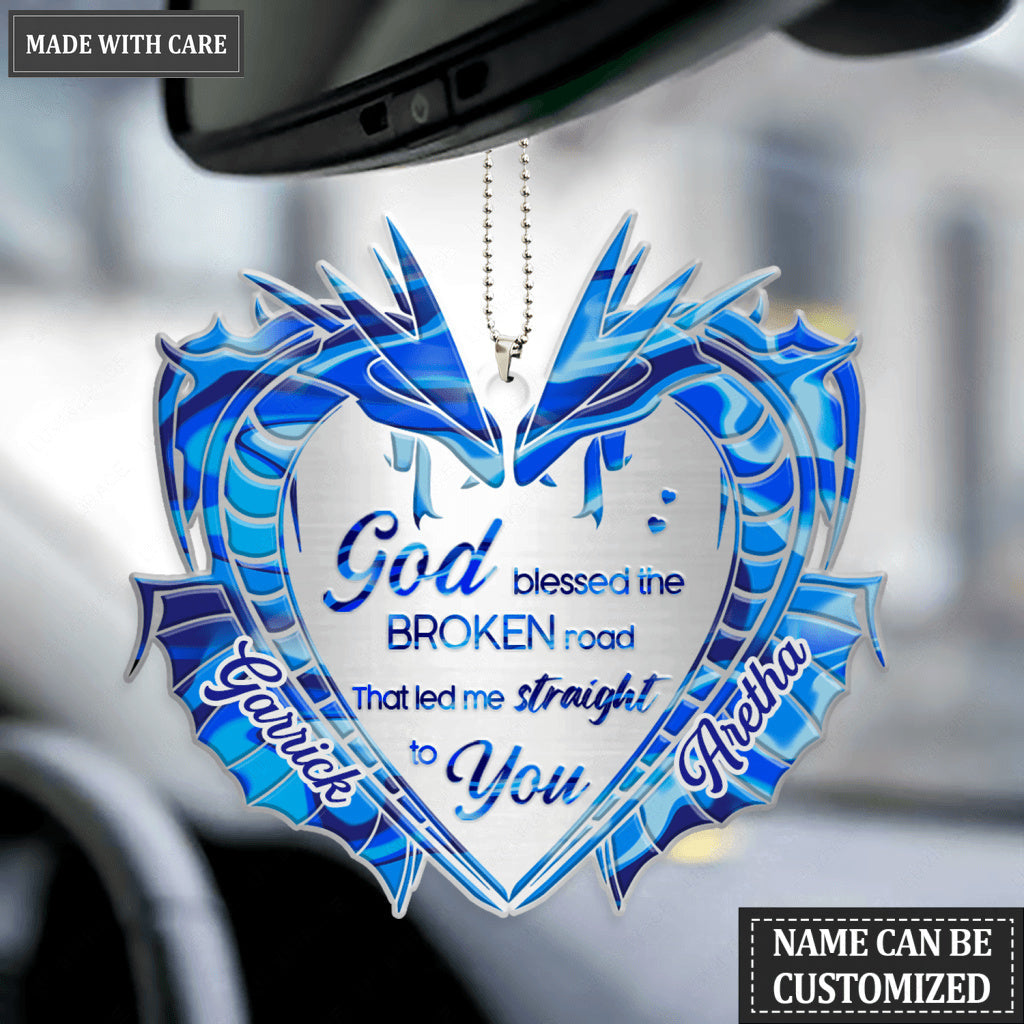 Dragon Couple God Blessed Personalized Ornament