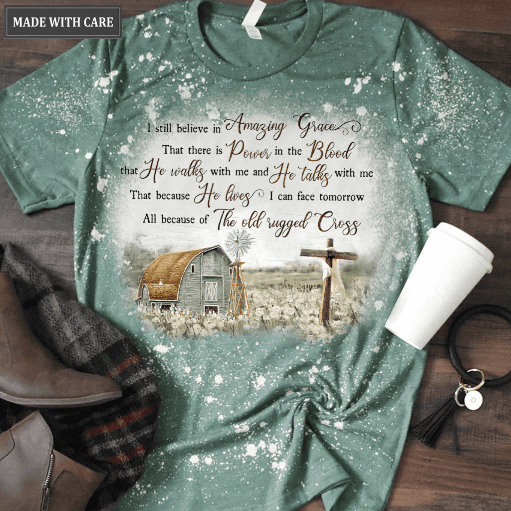 White Flower Field Amazing Grace Bleached T-Shirt