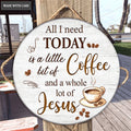 Jesus Coffee Wood Circle Signzz
