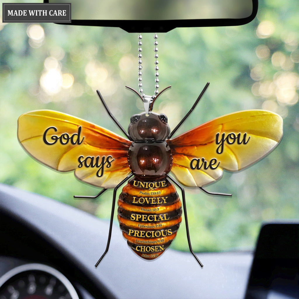 Sunflower Bee God Says You Are Ornament