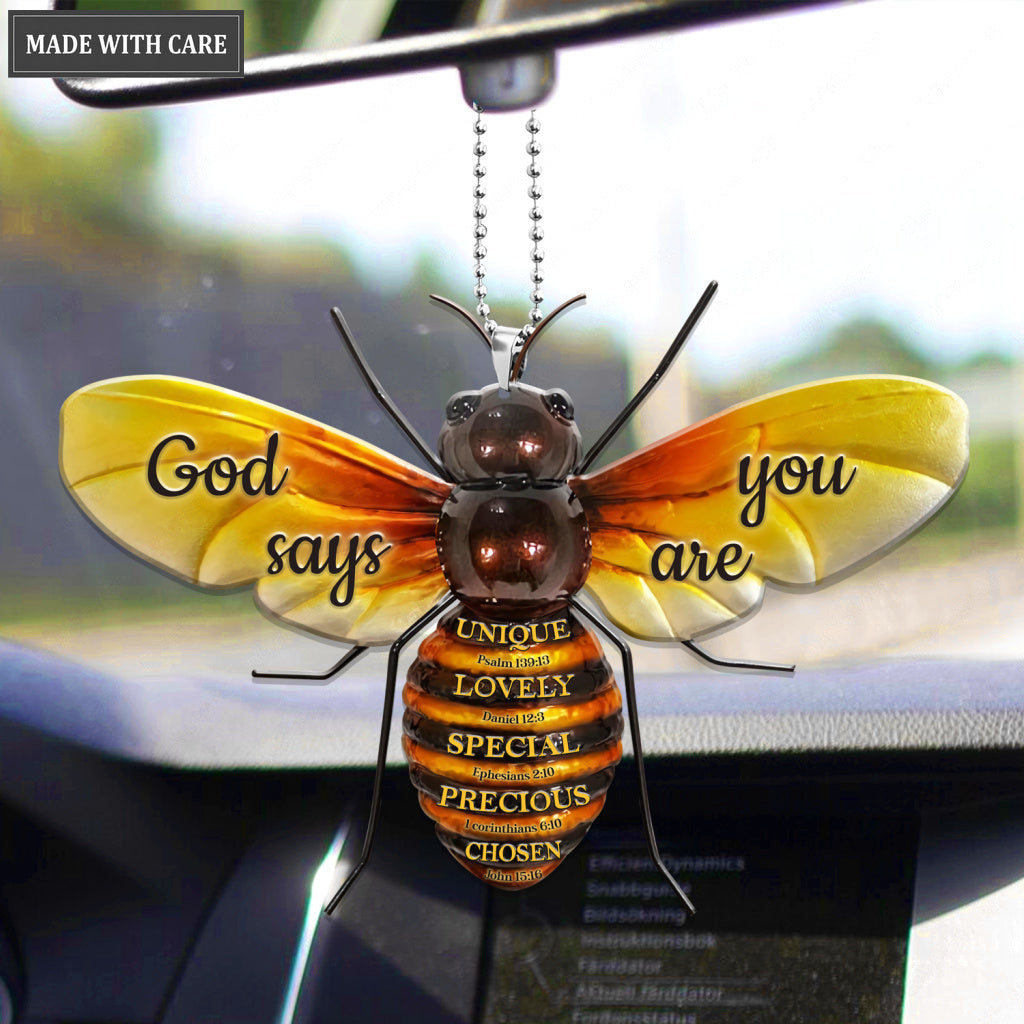 Sunflower Bee God Says You Are Ornament