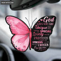 Butterfly God Says You Are Pink Ornament