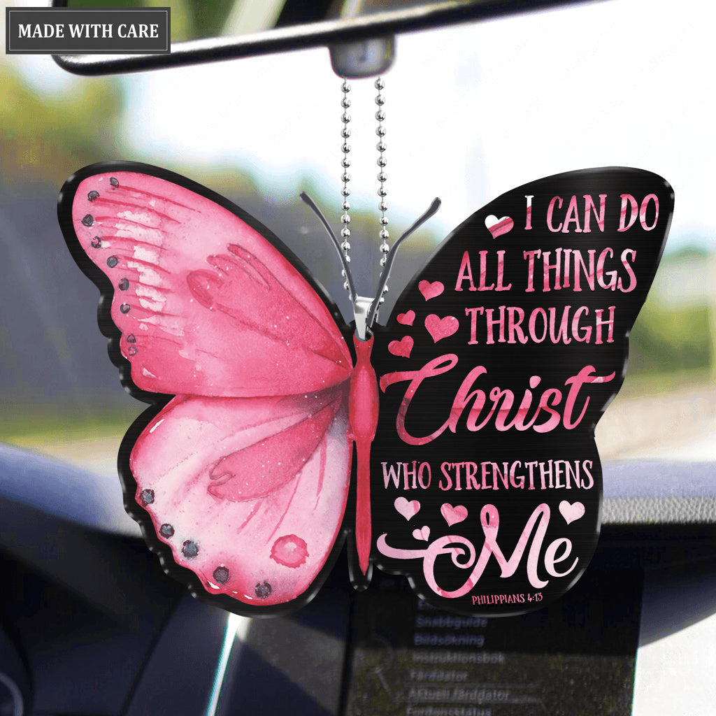 Butterfly I Can Do All Things Through Christ Ornament