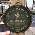 Personalized As For Me And My House We Will Serve The Lord Circle Sign