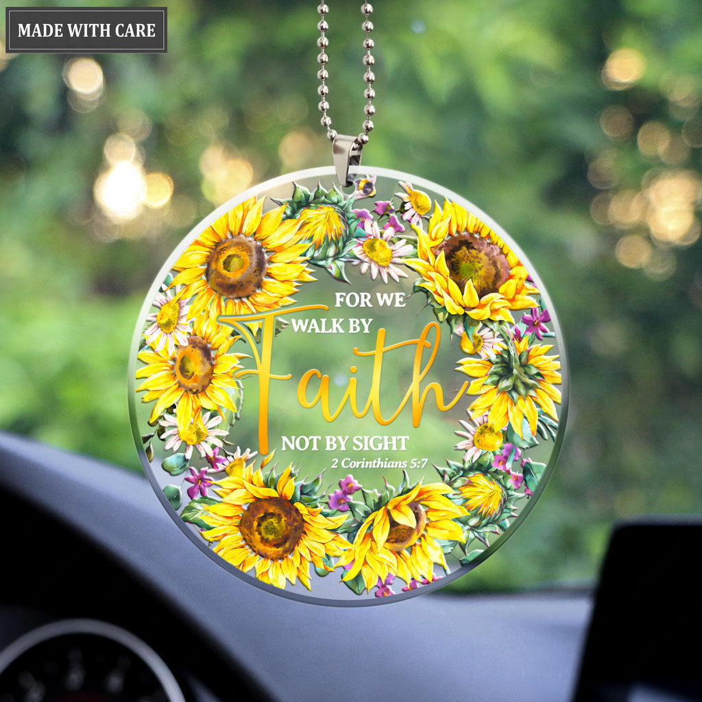 Sunflower Walk By Faith Ornament