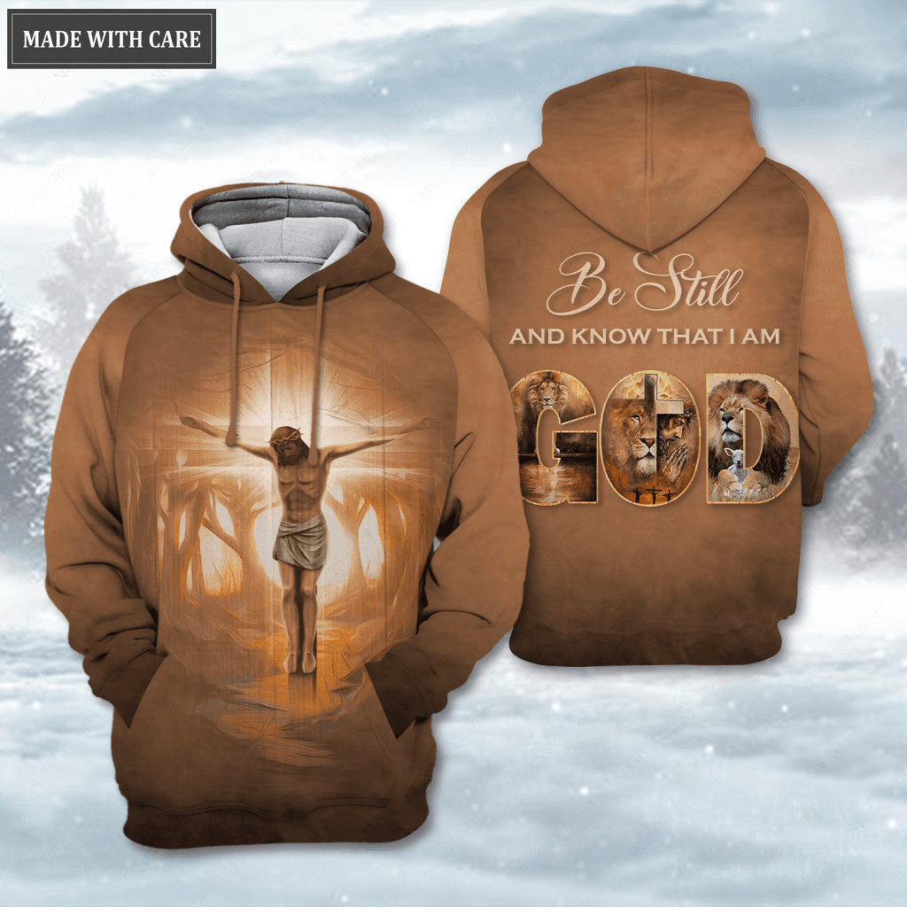 Christian Cross Be Still And Know That I Am God Hoodie