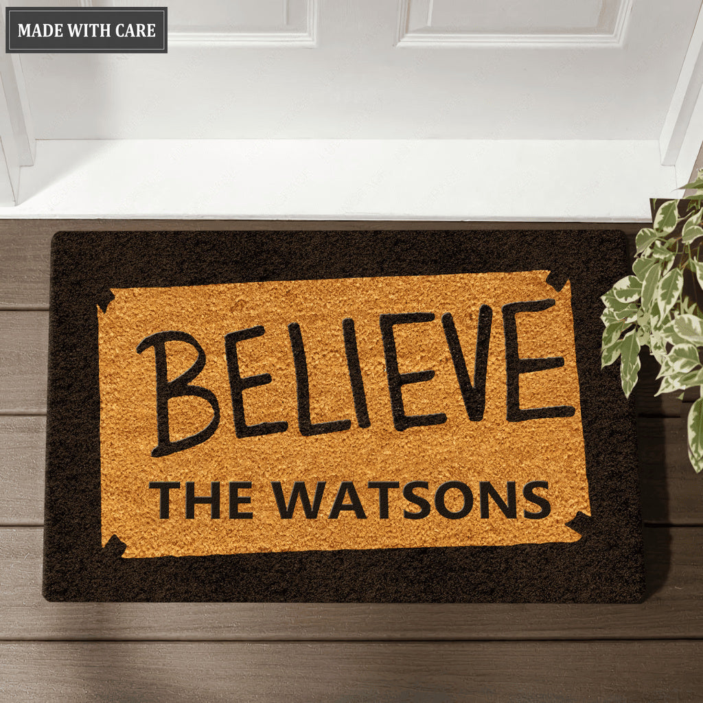 Believe Personalized Doormat