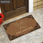 Faith Over Fear Personalized Doormat