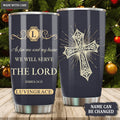 Vintage Elegant As For Me And My House Personalized Tumbler