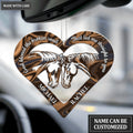 Cute Horses For Couple God Blessed Personalized Ornament
