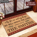 Christmas Frame As For Me And My House Personalized Doormat