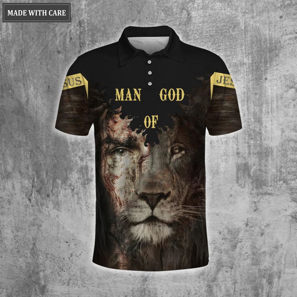 Man Of God Lion Polo Shirt