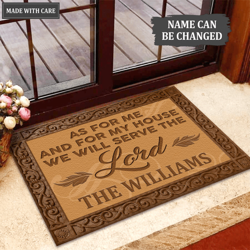 Personalized Family Doormat As For Me And My House