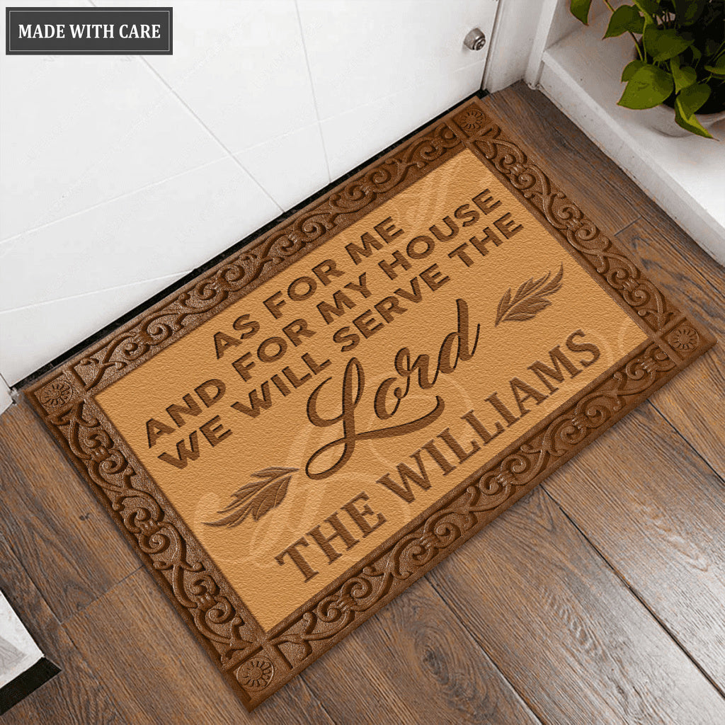Personalized Family Doormat As For Me And My House