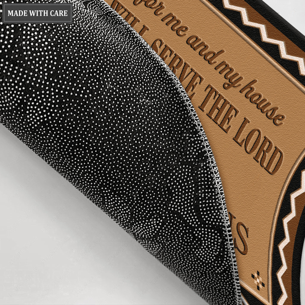 Taupe Color Serve The Lord Personalized Doormat