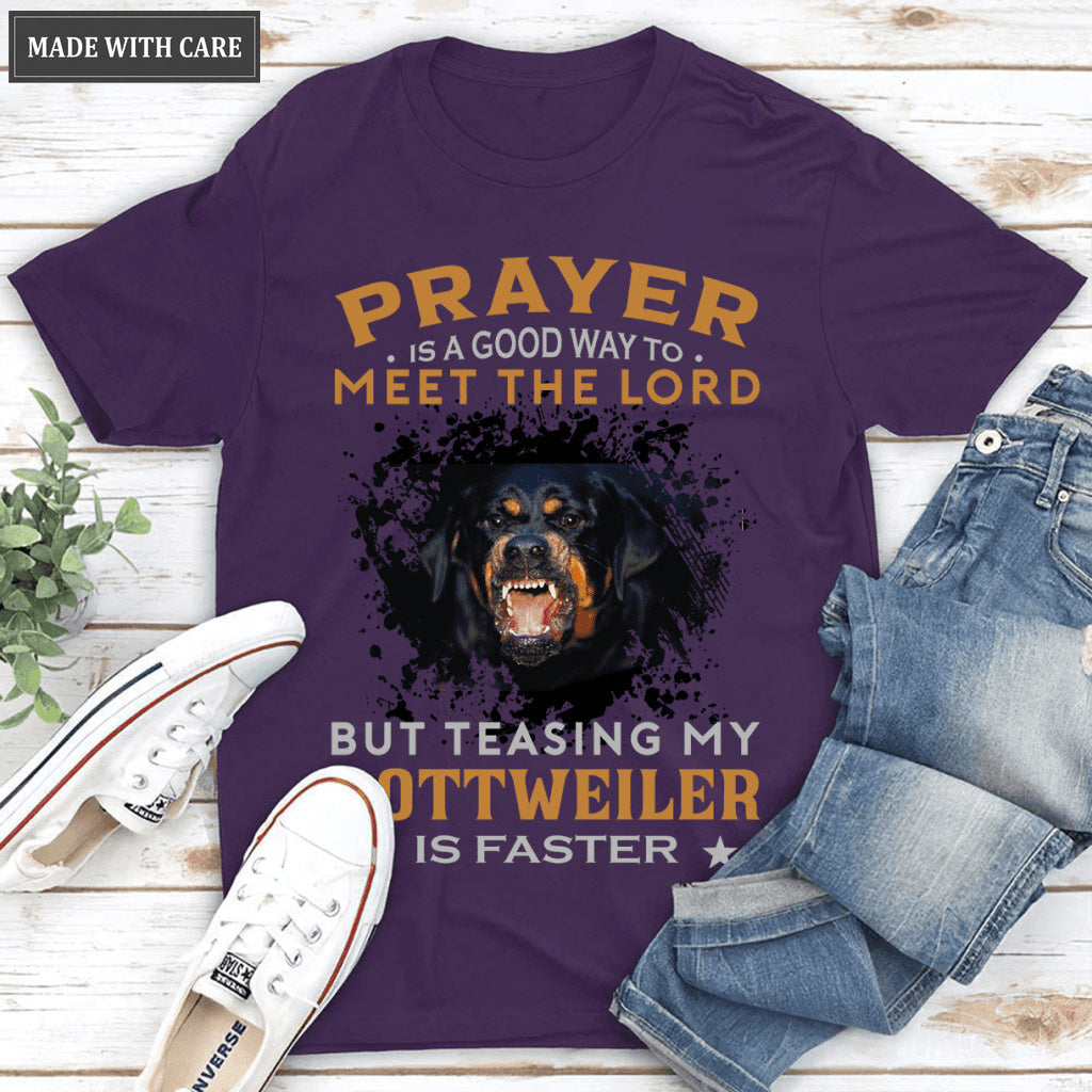 02 Teasing My Rottweiler - Personalized Custom Unisex T-Shirt