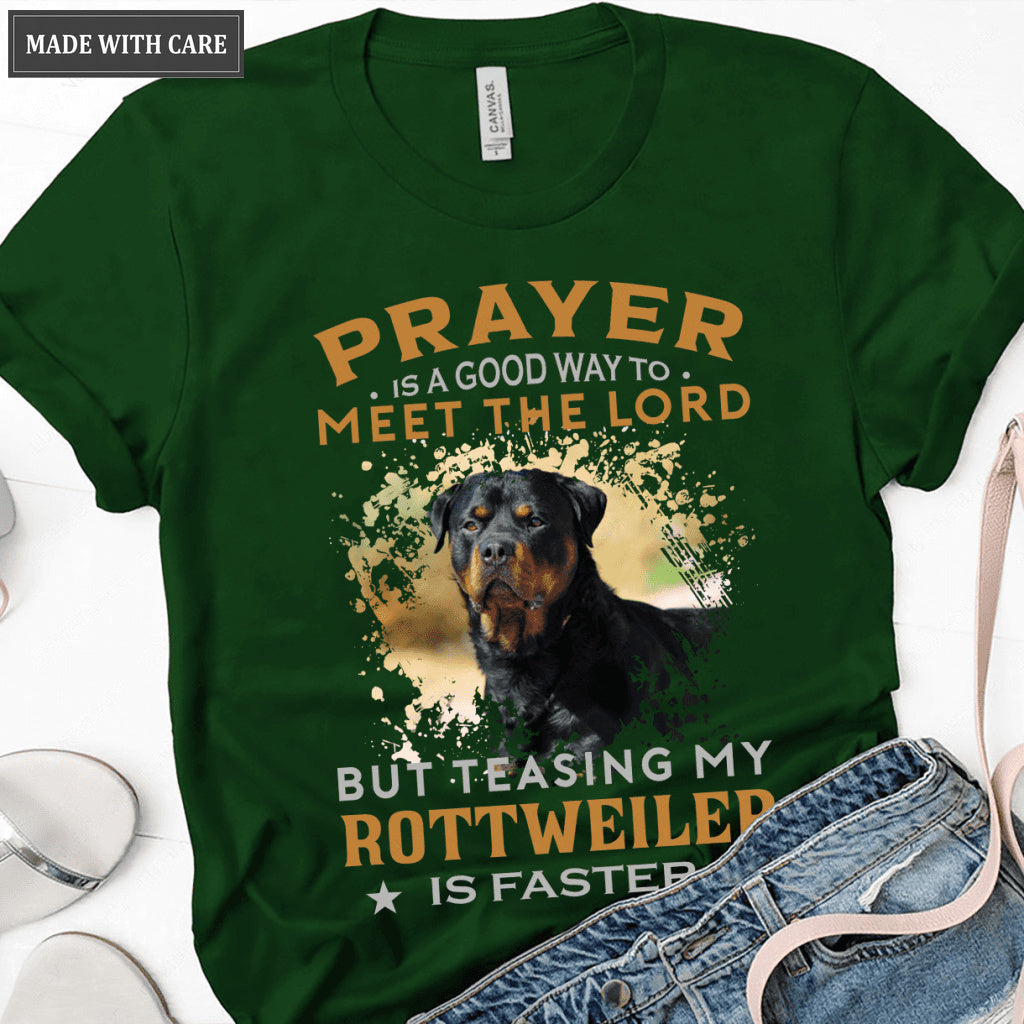 02 Teasing My Rottweiler - Personalized Custom Unisex T-Shirt