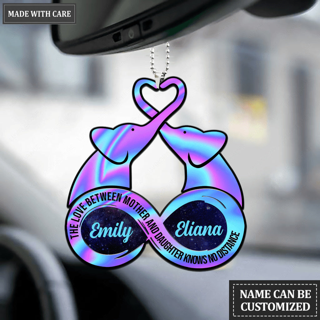 Elephants Love Between Mother And Daughter Personalized Ornament