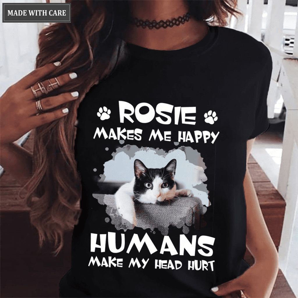 Dogs make me happy - Personalized Custom Unisex T-Shirt