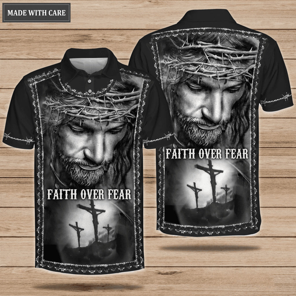 Black And White Jesus Polo Shirt