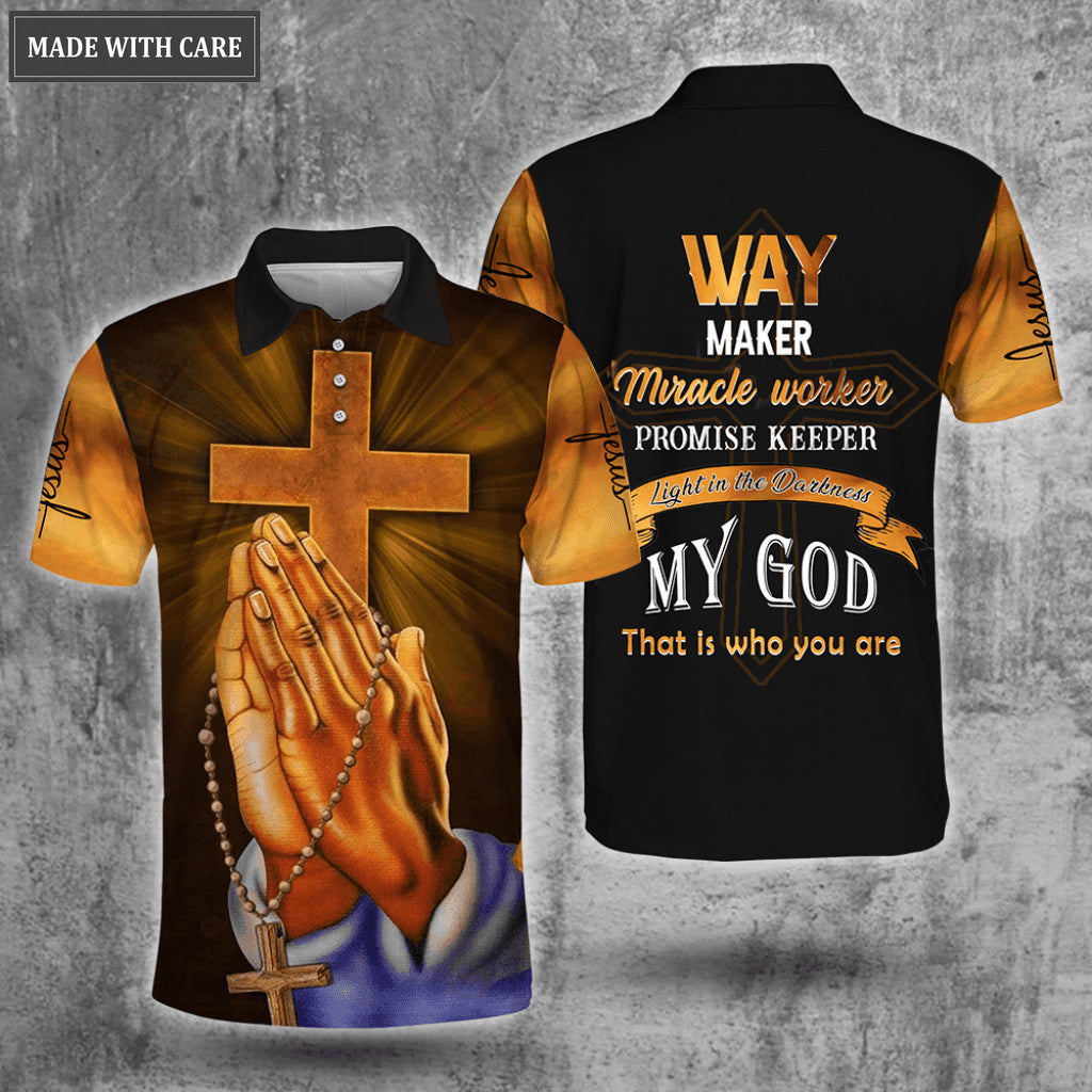 Praying Hand Way Maker Polo Shirt