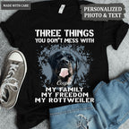 Three things You don't mess with - Personalized Custom Unisex T-Shirt