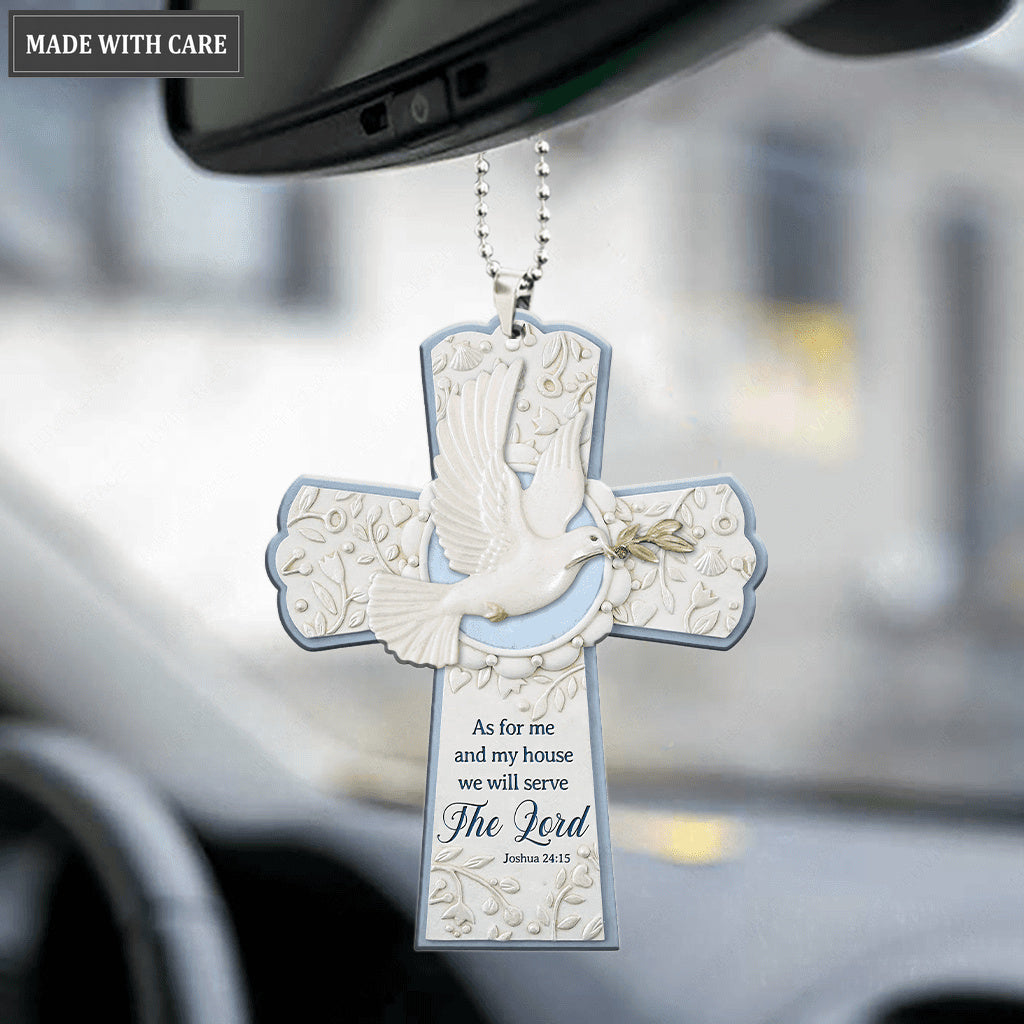 Dove and Cross As For Me And My House Ornament