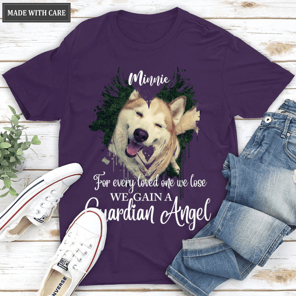 We Gain A Guardian Angel - Personalized Custom Unisex T-Shirt