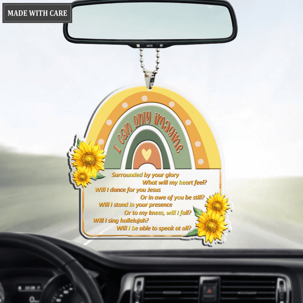 Rainbow Flower Surrounded By Glory Ornament