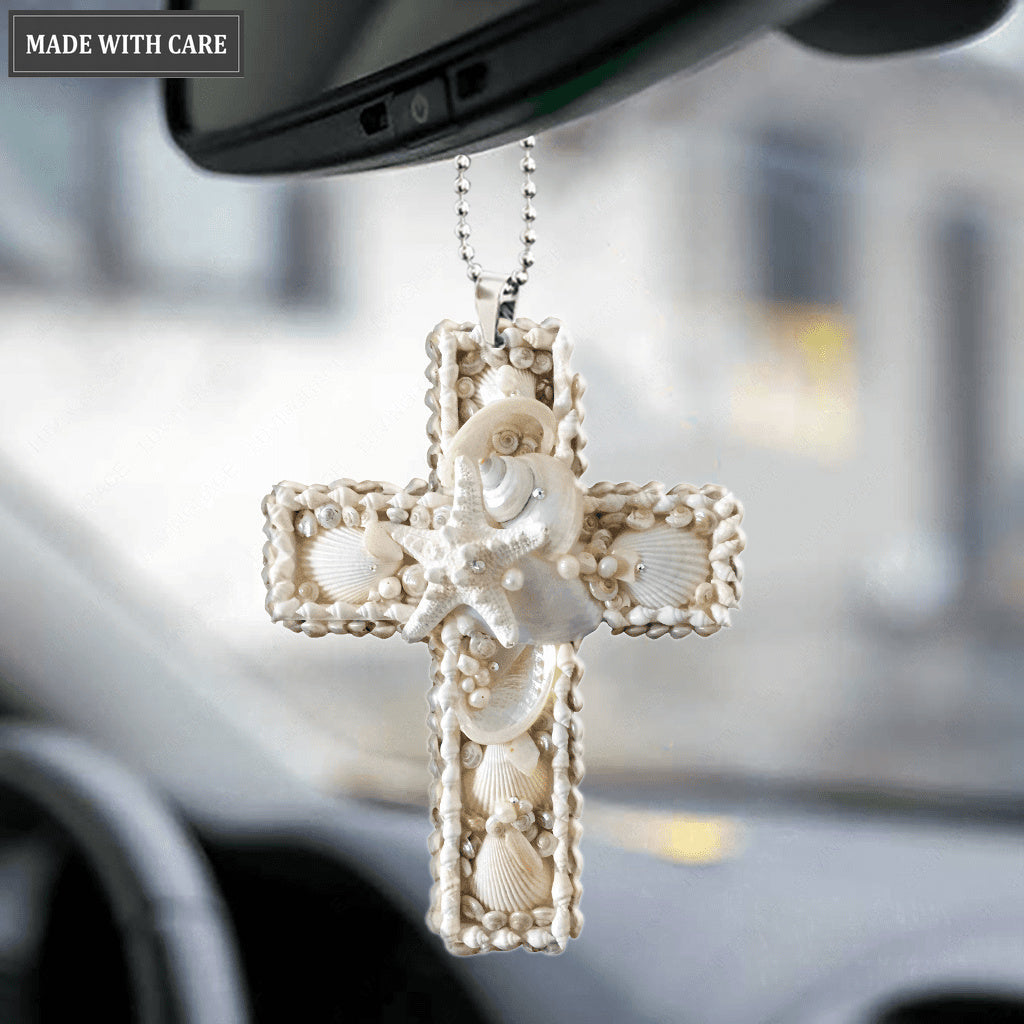 Seashell Classic Cross Ornament