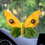 Butterfly Sunflower Petal Faith Car Hanging Ornament