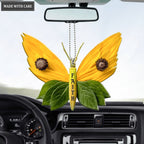 Butterfly Sunflower Petal Faith Car Hanging Ornament