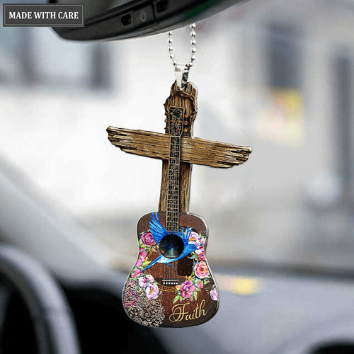 Bluebird Guitar Cross Faith Ornament