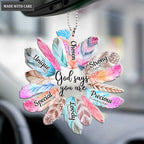 Boho Feather God Says You Are Ornament