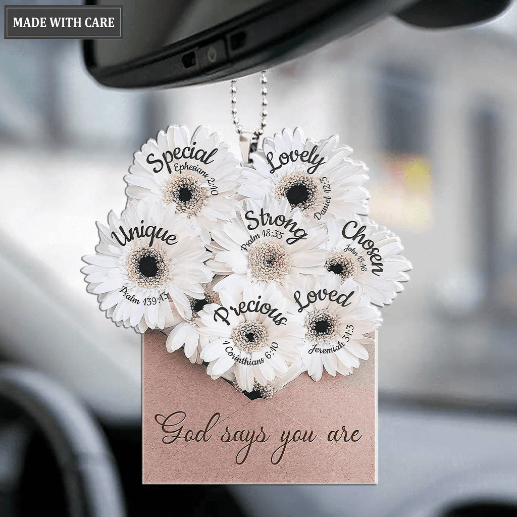 Gerbera Letter God Says You Are Ornament