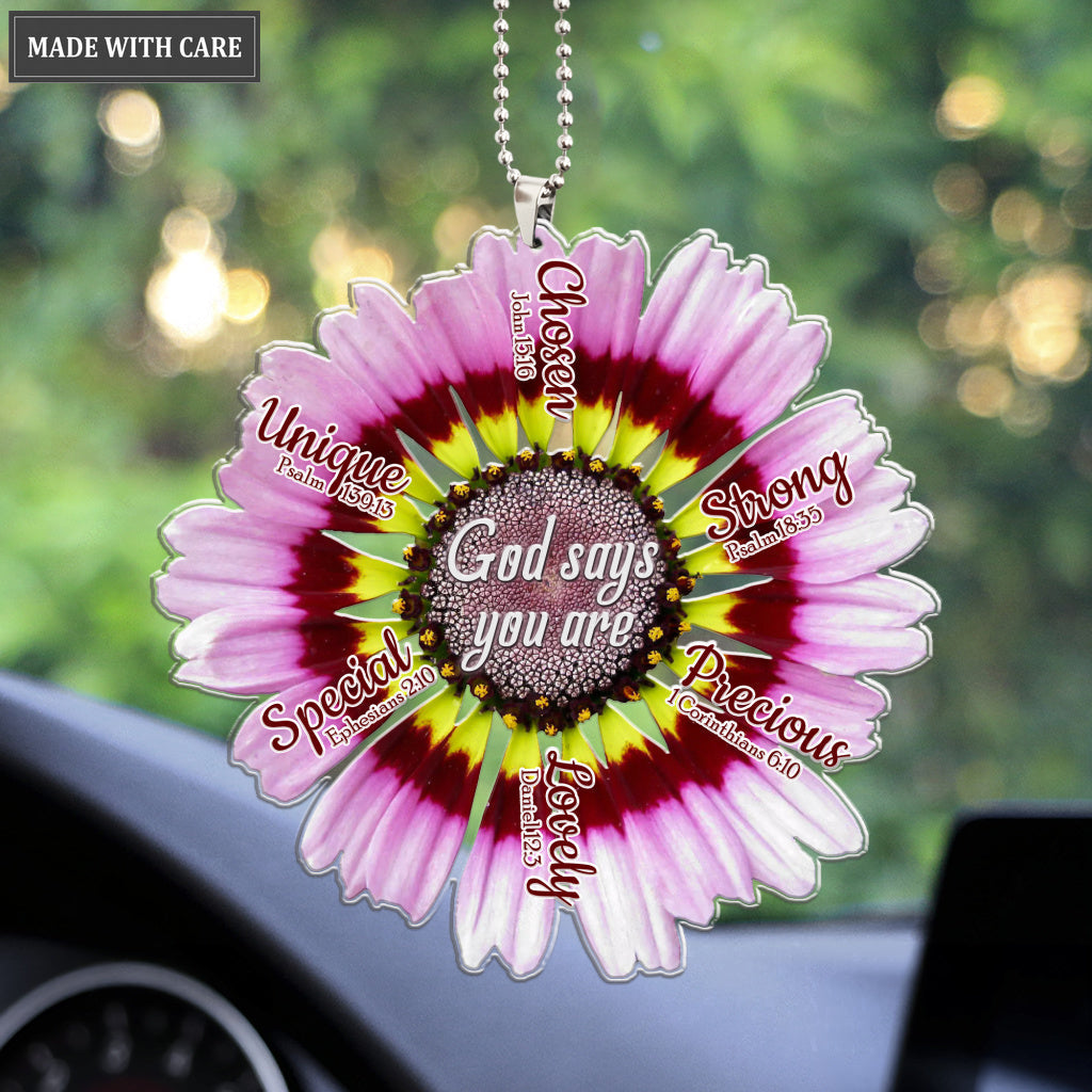 Mix Daisy God Says You Are Ornament