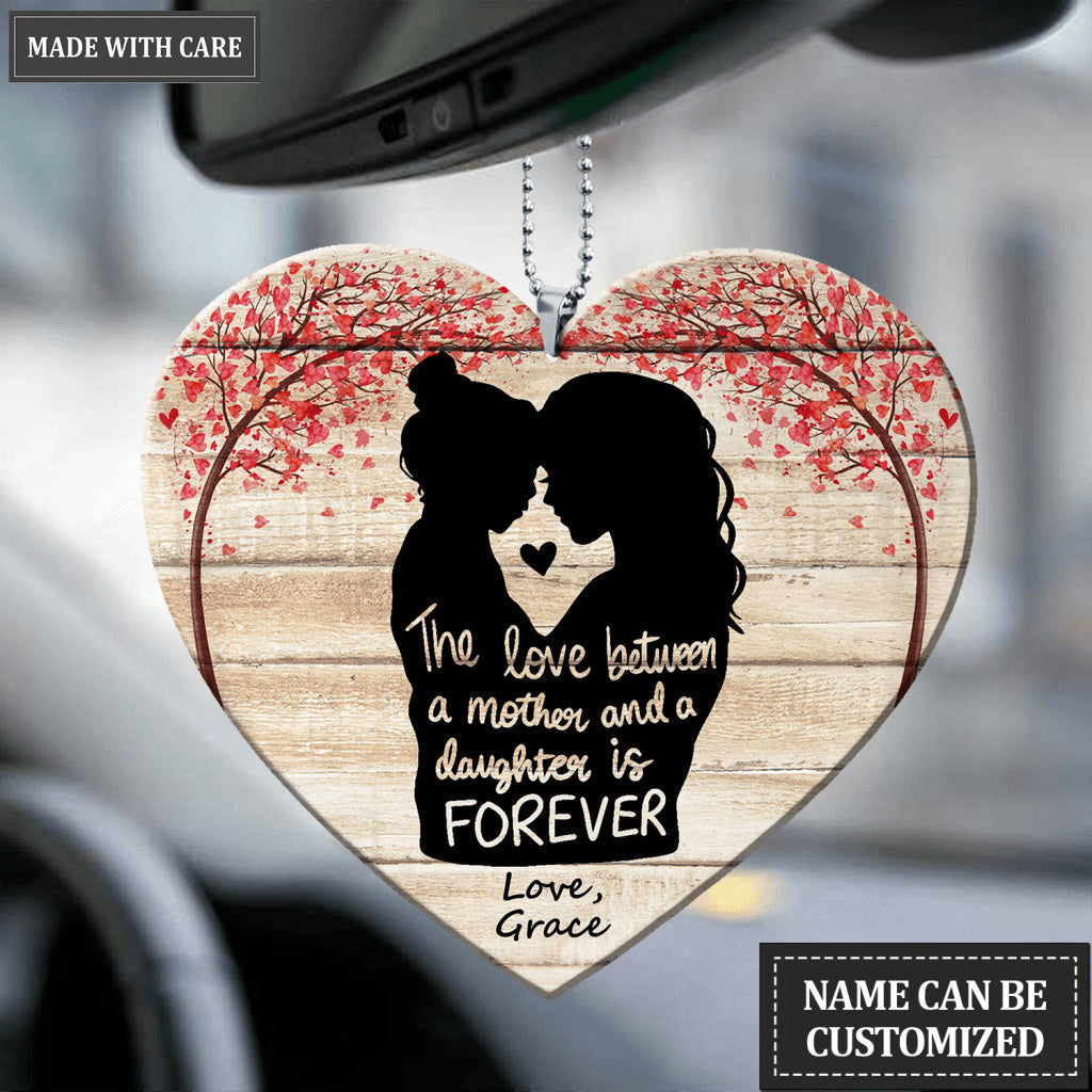 Love Between Mother And Daughter Silhouette Personalized Ornament