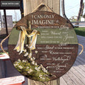 Rugged Cross By Glory Wood Circle Sign