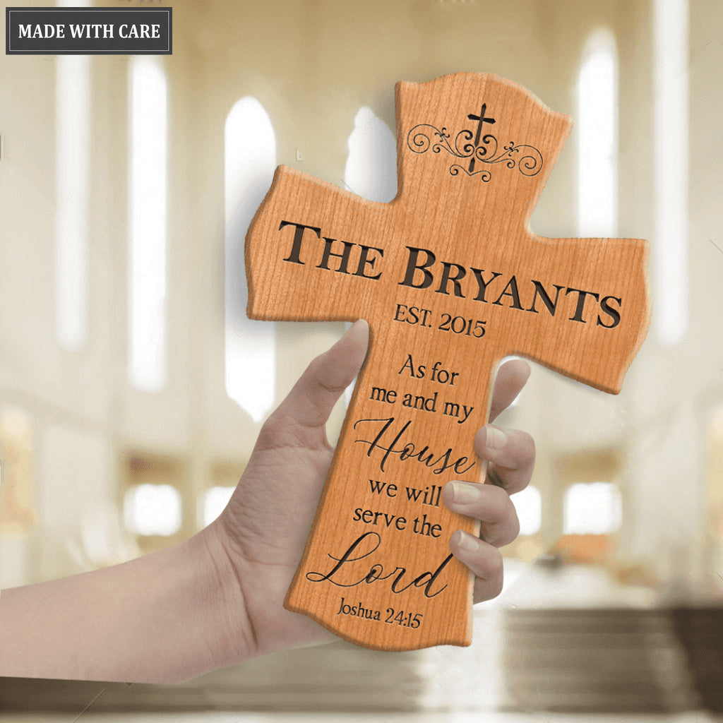 Personalized Hanging Cross As For Us