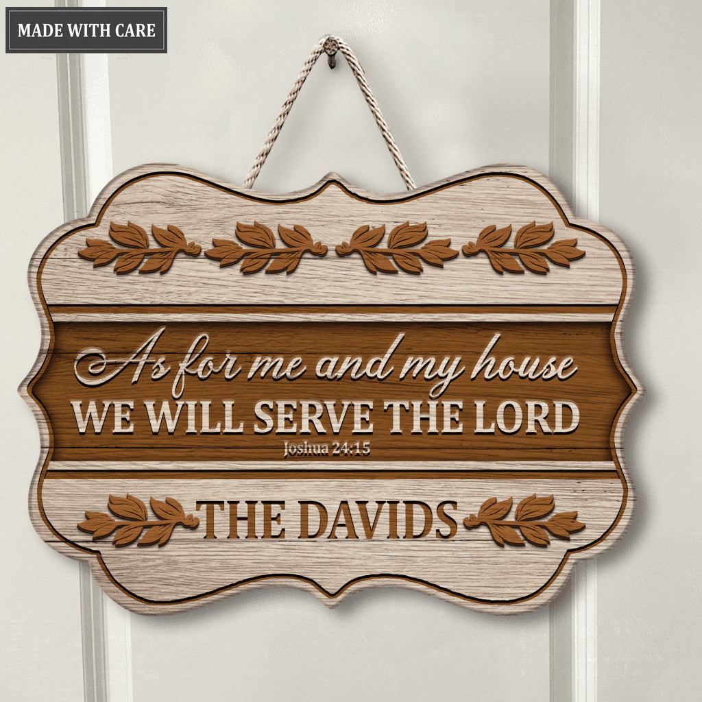 Serve The Lord Personalized Heteromorphic Wood Sign