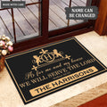 Lion As For My House Monogram Personalized Doormat